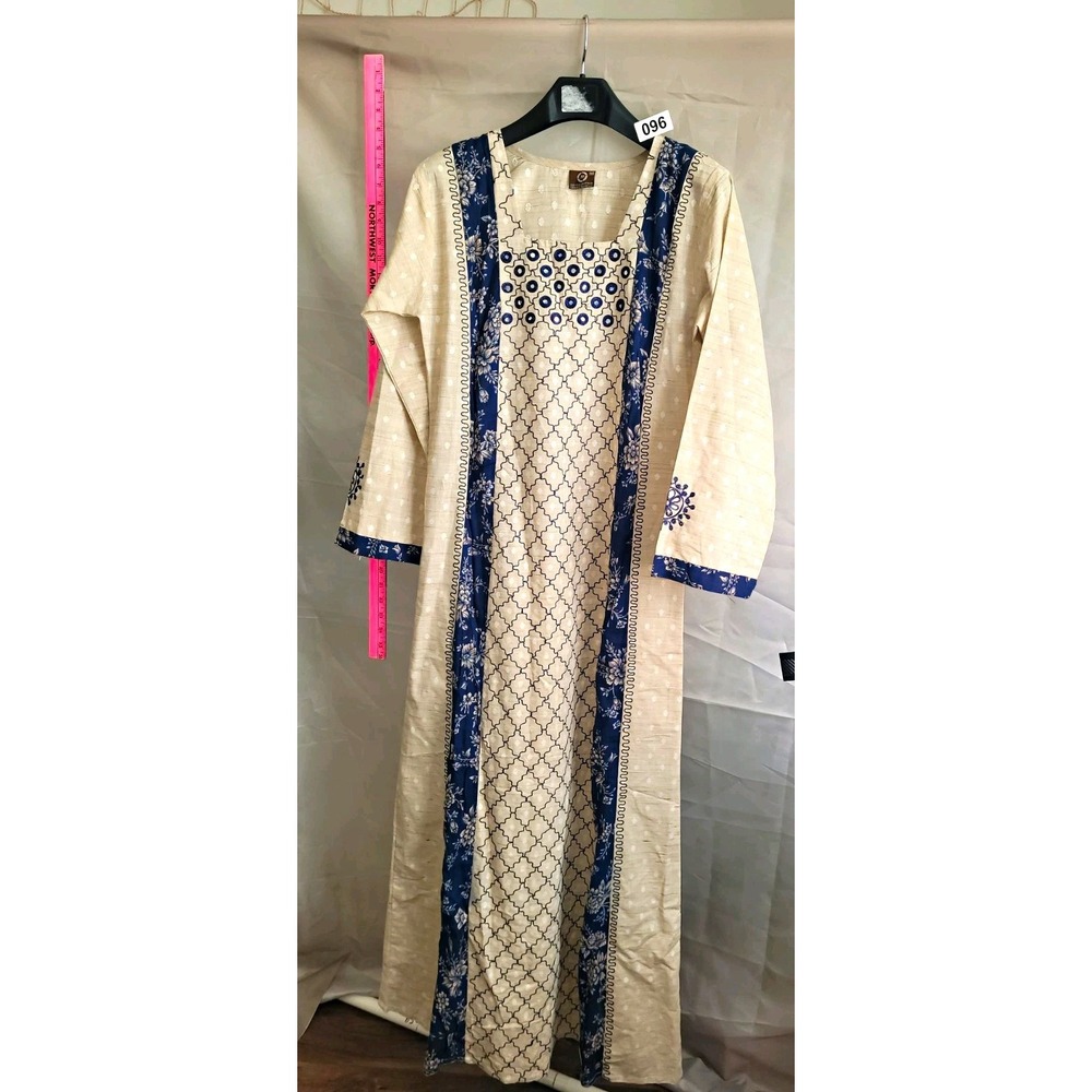 Pure Pearls Ready Made Garments Trading LLC Women's Beige Cotton Kurta M